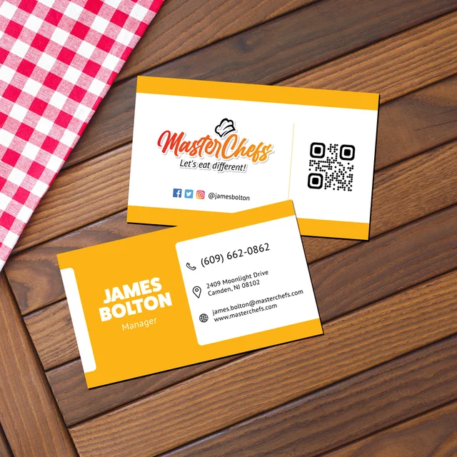 Restaurants & local businesses — business card example