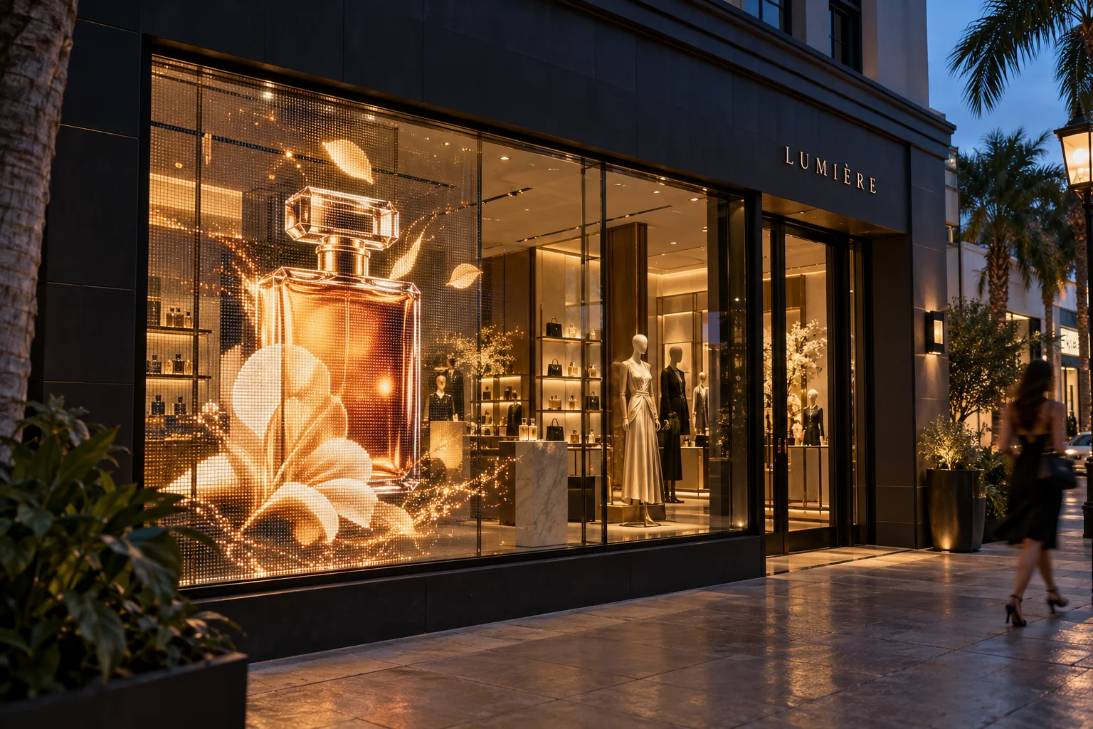 Window display concept for a fragrance boutique