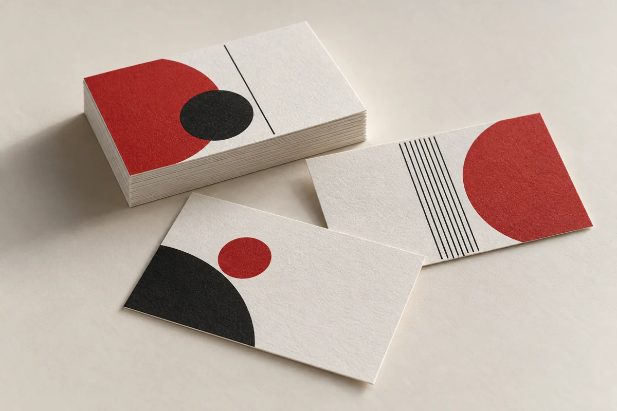 Uncoated Business Cards — illustrative product sample